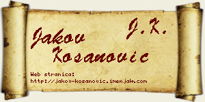 Jakov Kosanović vizit kartica